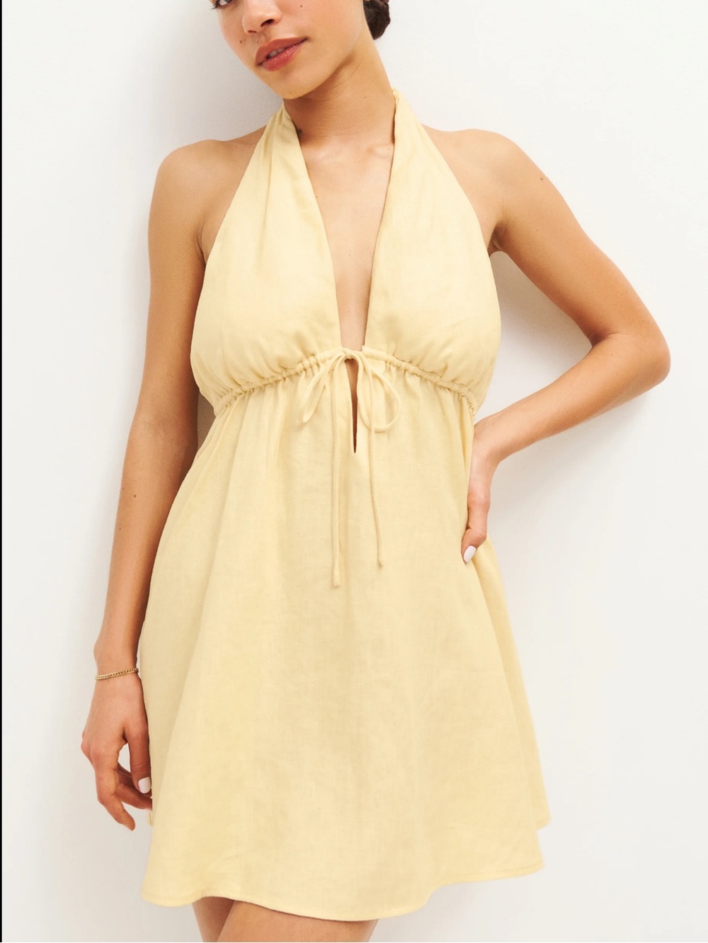Reformation Carlena Linen Dress Large